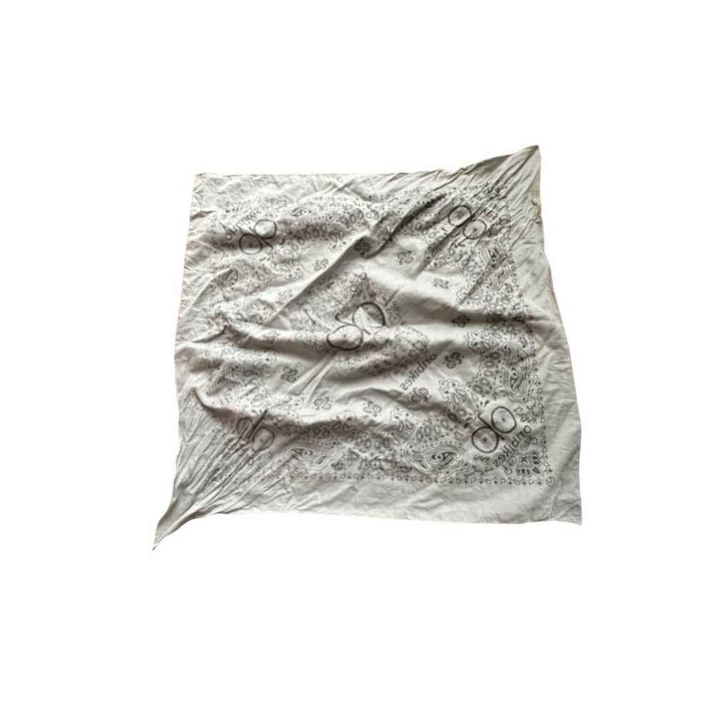 Onbikes Grey Paisley Bicycle Print Bandana Square Headscarf Neckerchief